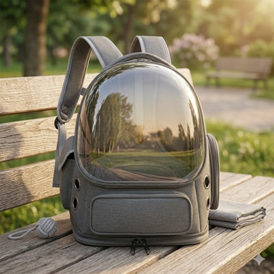 sac a dos chien samax transport confortable securise dome transparent premium