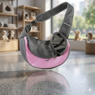 sac a dos pour chien rose mesh respirant bandouliere ajustable