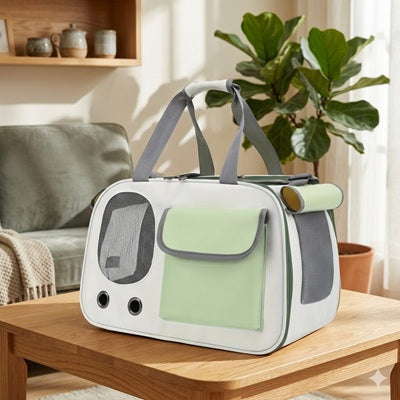 sac de transport pour chien vert menthe blanc interieur elegant moderne
