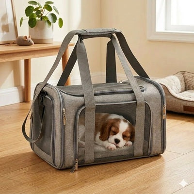 sac pour chien ventilation interieur maison petit chien gris confortable premium