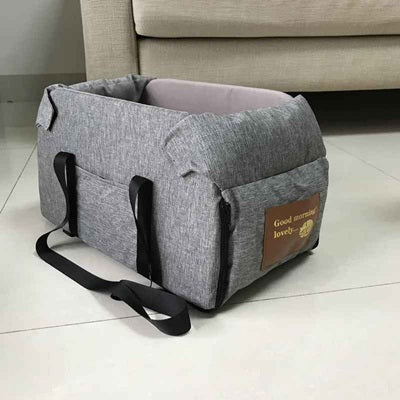 sac pour transporter chien gris confortable premium bandouliere voyage