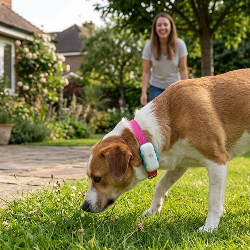 Traceur chien sans abonnement jardin collier GPS localisation extérieur sécurité autonomie