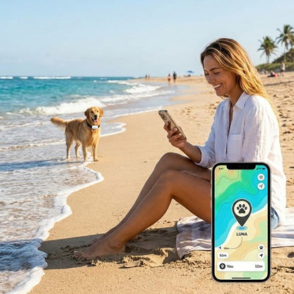 Traceur pour chien sans abonnement localisation GPS plage