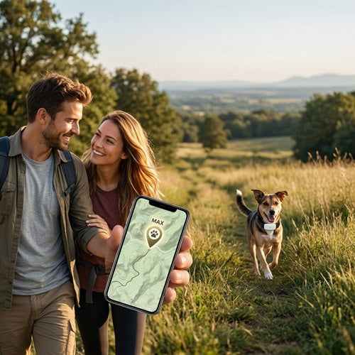 Traceur pour chien sans abonnement suivi GPS balade campagne
